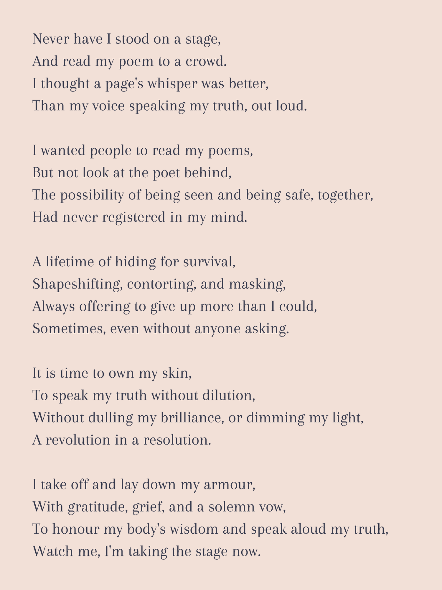 Shedding — poem by Apeksha Darbari